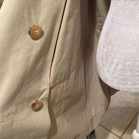 Yves Saint Laurent Women's 34 Cotton Trench Coat Beige Tan Fields Jacket Neutral - Picture 8 of 16